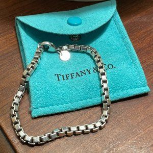 Tiffany & Co. Venetian Link Bracelet Sterling Silver W/ Pouch